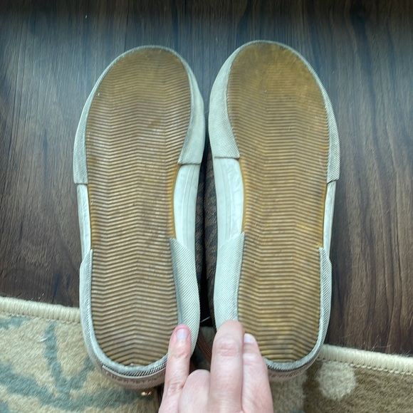 Michael Kors Monogram Brown and Tan Leather Sneakers Size 10M - Picture 8 of 8